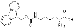 结构式 CAS# 212140-39-1, N6-[芴甲氧羰基]-D-赖氨酸