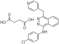 结构式 CAS# 212142-18-2, 琥珀酸瓦他拉尼; N-(4-氯苯基)-4-(4-吡啶甲基)-1-酞嗪胺琥珀酸盐