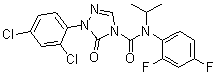 1-(2,4-Dichlorophenyl)-N-(2,4-difluorophenyl)-1,5-dihydro-N-(1-methylethyl)-5-oxo-4H-1,2,4-triazole-4-carboxamide molecular structure (CAS 212201-70-2)