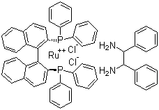 结构式 CAS# 212210-87-2, [(R)-(+)-2,2'-双(二苯基膦)-1,1'-联萘][(1S,2S)-(-)-1,2-二苯乙烷二胺]二氯化钌