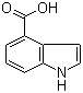 吲哚-4-羧酸分子结构 (CAS 2124-55-2)