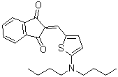 2-[[5-(二丁基氨基)-2-噻吩基]亚甲基]-1H-茚-1,3(2H)-二酮分子结构 (CAS 212632-34-3)