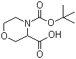 N-Boc-morpholine-3-carboxylic acid molecular structure (CAS 212650-43-6)