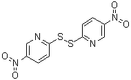 2,2'-二(5-硝基吡啶基)二硫醚分子结构 (CAS 2127-10-8)