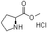 L-脯氨酸甲酯盐酸盐分子结构 (CAS 2133-40-6)
