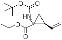structure of CAS# 213316-49-5, (1R,2S)-1-[[(tert-Butoxy)carbonyl]amino]-2-ethenyl-cyclopropanecarboxylic acid ethyl ester