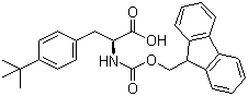 structure of CAS# 213383-02-9, Fmoc-4-tert-butyl-L-phenylalanine;Fmoc-L-4-tert-butyl-Phe
