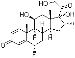 structure of CAS# 2135-17-3, Flumethasone;6a,9a-Difluoro-16a-methyl-11b,17a,21-trihydroxy-1,4-pregnadiene-3,20-dione; 6a,9a-Difluoro-16a-methylprednisolone; 6alpha-Fluorodexamethasone