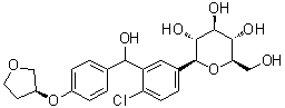 (2S,3R,4R,5S,6R)-2-(4-Chloro-3-(hydroxy(4-(((S)-tetrahydrofuran- 3-yl)oxy)phenyl)methyl)phenyl)-6-(hydroxymethyl)tetrahydro-2H- pyran-3,4,5-triol molecular structure (CAS 2137418-13-2)