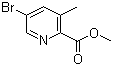 structure of CAS# 213771-32-5, Methyl 5-bromo-3-methylpyridine-2-carboxylate;5-Bromo-3-methylpicolinic acid methyl ester