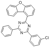 structure of CAS# 2137919-55-0, 2-(3-Chlorophenyl)-4-(dibenzo[b,d]furan-1-yl)-6-phenyl-1,3,5-triazine