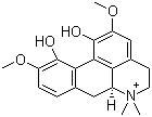 structure of CAS# 2141-09-5, (+)-Magnoflorine;Escholin; Escholine; Magnoflorine; Thalictrin; Thalictrine; alpha-Magnoflorine; (6aS)-5,6,6a,7-Tetrahydro-1,11-dihydroxy-2,10-dimethoxy-6,6-dimethyl-4H-dibenzo[de,g]quinolinium