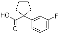 structure of CAS# 214262-97-2, 1-(3-Fluorophenyl)cyclopentanecarboxylic acid