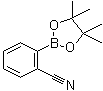 structure of CAS# 214360-48-2, 2-Cyanophenylboronic acid pinacol ester;1,1,2,2-Tetramethyldimethylene (2-cyanophenyl)boronate; 2-(4,4,5,5-Tetramethyl-[1,3,2]dioxaborolan-2-yl)benzonitrile