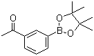 structure of CAS# 214360-49-3, 3-Acetylphenylboronic acid pinacol ester;2-(3-Acetylphenyl)-4,4,5,5-tetramethyl-1,3,2-dioxaborolane