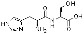 L-组氨酰-L-丝氨酸分子结构 (CAS 21438-60-8)