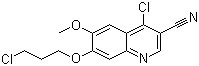 structure of CAS# 214470-68-5, 4-Chloro-7-(3-chloropropoxy)-3-cyano-6-methoxyquinoline;4-Chloro-7-(3-chloropropoxy)-3-cyano-6-methyloxyquinoline; 4-Chloro-7-(3-chloropropoxy)-6-methoxy-3-quinolinecarbonitrile