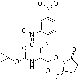 [(1S)-1-[[(2,4-Dinitrophenyl)amino]methyl]-2-[(2,5-dioxo-1-pyrrolidinyl)oxy]-2-oxoethyl]carbamic acid 1,1-dimethylethyl ester molecular structure (CAS 214750-68-2)