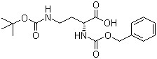 N-苄氧羰基-N'-叔丁氧羰基-D-2,4-二氨基丁酸分子结构 (CAS 214852-60-5)