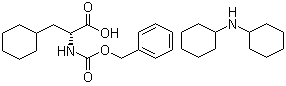 structure of CAS# 214852-64-9, (alphaR)-alpha-[[(Phenylmethoxy)carbonyl]amino]cyclohexanepropanoic acid compd. with N-cyclohexylcyclohexanamine
