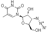 3'-Azido-3'-deoxy-5-methyluridine molecular structure (CAS 215176-58-2)