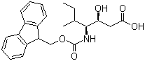 (3S,4S,5S)-4-[[(9H-Fluoren-9-ylmethoxy)carbonyl]amino]-3-hydroxy-5-methylheptanoic acid molecular structure (CAS 215190-17-3)