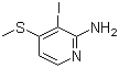 2-Amino-3-iodo-4-(methylthio)pyridine molecular structure (CAS 215526-99-1)