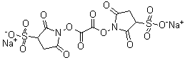 Bis(sulfosuccinimidyl)oxalate sodium salt molecular structure (CAS 215597-87-8)