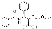 structure of CAS# 216094-54-1, (alphaR,betaS)-beta-(Benzoylamino)-alpha-(1-ethoxyethoxy)benzenepropanoic acid