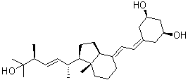 (1alpha,3alpha,7E,22E)-19-Nor-9,10-secoergosta-5,7,22-triene-1,3,25-triol molecular structure (CAS 216161-87-4)