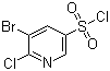 结构式 CAS# 216394-05-7, 3-溴-2-氯吡啶-5-磺酰氯; 2-氯-3-溴吡啶-5-磺酰氯