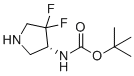 tert-Butyl N-[(3R)-4,4-difluoropyrrolidin-3-yl]carbamate molecular structure (CAS 2165991-49-9)