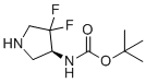 tert-Butyl N-[(3S)-4,4-difluoropyrrolidin-3-yl]carbamate molecular structure (CAS 2166050-86-6)