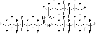 结构式 CAS# 21674-38-4, 2,4,6-三(全氟庚基)-1,3,5-三嗪