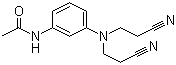 3-(N,N-二氰乙基)氨基乙酰苯胺分子结构 (CAS 21678-64-8)