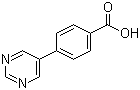 4-(Pyrimidin-5-yl)benzoic acid molecular structure (CAS 216959-91-0)