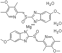 Esomeprazole magnesium trihydrate molecular structure (CAS 217087-09-7)