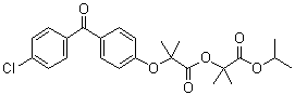 2-[4-(4-Chlorobenzoyl)phenoxy]-2-methylpropanoic acid 1,1-dimethyl-2-(1-methylethoxy)-2-oxoethyl ester molecular structure (CAS 217636-48-1)