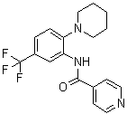 N-[2-(1-哌啶基)-5-(三氟甲基)苯基]-4-吡啶甲酰胺分子结构 (CAS 218156-96-8)