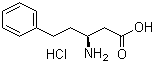 structure of CAS# 218278-62-7, (S)-3-Amino-5-phenylpentanoic acid hydrochloride