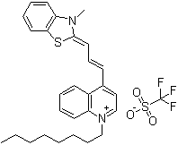 4-[3-(3-Methyl-2(3H)-benzothiazolylidene)-1-propen-1-yl]-1-octylquinolinium 1,1,1-trifluoromethanesulfonate molecular structure (CAS 218300-22-2)