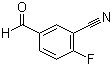 结构式 CAS# 218301-22-5, 3-氰基-4-氟苯甲醛; 2-氟-5-甲酰基苯腈