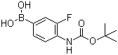 4-N-Boc-amino-3-fluorophenylboronic acid molecular structure (CAS 218301-87-2)