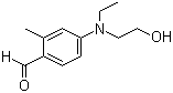 N-乙基-N-羟乙基-4-氨基-2-甲基苯甲醛分子结构 (CAS 21850-52-2)