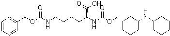 N2-(甲氧羰基)-N6-[(苯基甲氧基)羰基]-L-赖氨酸与N-环己基环己胺的化合物分子结构 (CAS 218938-69-3)