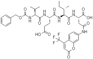 N-[(Phenylmethoxy)carbonyl]-L-valyl-L-alpha-glutamyl-L-isoleucyl-N-[2-oxo-4-(trifluoromethyl)-2H-1-benzopyran-7-yl]-L-alpha-asparagine molecular structure (CAS 219138-06-4)