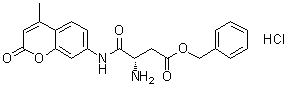 结构式 CAS# 219138-15-5, (3S)-3-氨基-4-[(4-甲基-2-氧代-2H-1-苯并吡喃-7-基)氨基]-4-氧代丁酸苄酯单盐酸盐