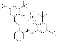 结构式 CAS# 219143-92-7, (1S,2S)-(+)-[1,2-环己二胺-N,N'-双(3,5-二叔丁基亚水杨基)]氯化铬