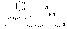 structure of CAS# 2192-20-3, Hydroxyzine dihydrochloride;2-[2-[4-[(4-Chlorophenyl)phenymethyl]-1-piperazinyl]ethoxy]ethanol dihydrochloride