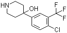 4-[4-Chloro-3-(trifluoromethyl)phenyl]-4-piperidinol molecular structure (CAS 21928-50-7)